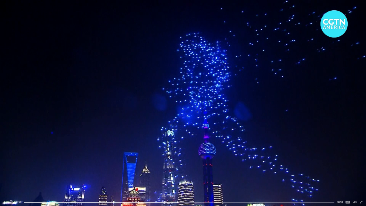 Drones celebrations zwentner megacity beleuchtete sorgten eben diesmal nämlich drohnen skyline